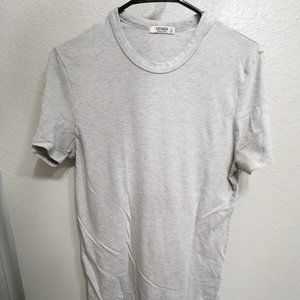 Buck Mason Curved Hem Tee - Light Heather Gray - Size XS